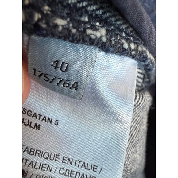 Toteme High Waisted Curved Hem Denim Pencil Midi Skirt Blue Women's Size 40 - Picture 8 of 10